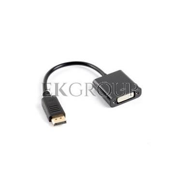 Adapter DisplayPort [M] > DVI-D (24 5) [F], czarny 10cm AD-0007-BK-148650